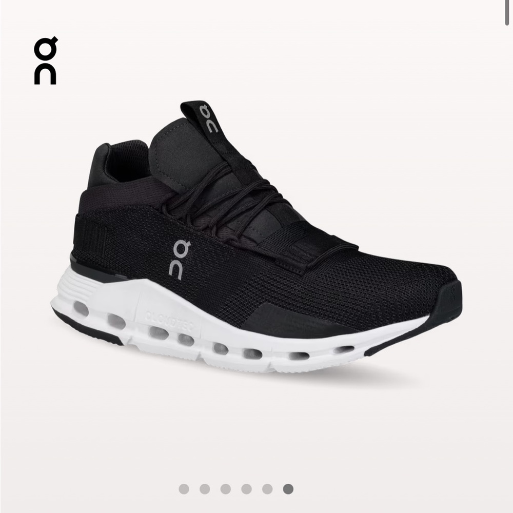 On Running Black and White Athletic Shoes